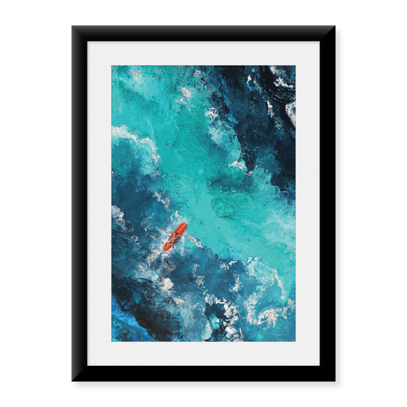 Framed Art Print, Blue Crush by Kamdon Kreations, 17-7/8" x 21-7/8"