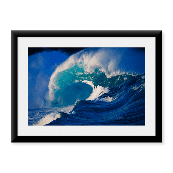 Framed Art Print, Brilliant Blue Waves (side view) by Panoramic Images, 17-7/8" x 21-7/8"