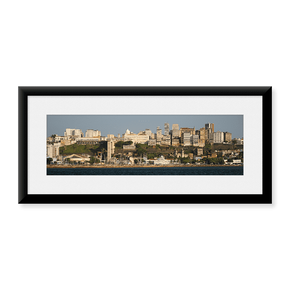 Framed Art Print, City at the waterfront by Panoramic Images, 25-7/8" x 9-7/8"