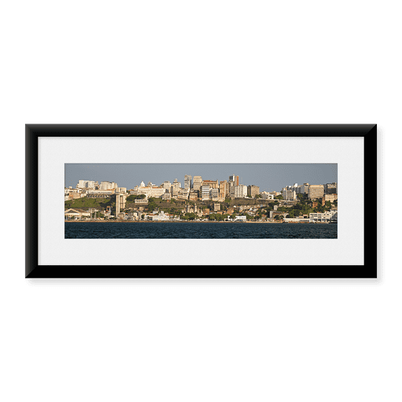 Framed Art Print, City at the waterfront by Panoramic Images, 25-7/8" x 9-7/8"