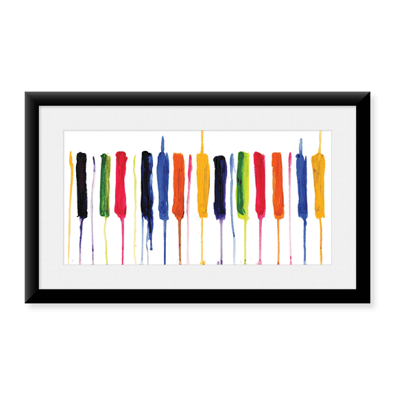 Framed Art Print, Colorful Wolfgang Splat by Kamdon Kreations, 16-7/8" x 25-7/8"