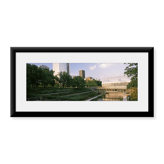 Framed Art Print, Devon Tower and Crystal Bridge Tropical Conservato by Panoramic Images, 25-7/8" x 9-7/8"