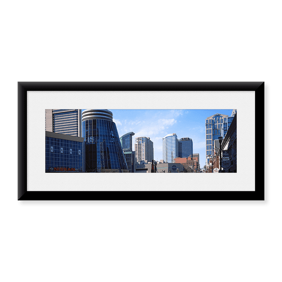Framed Art Print, Downtown skylines of Nashville by Panoramic Images, 25-7/8" x 9-7/8"