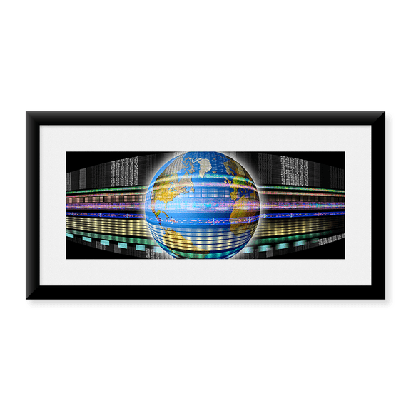 Framed Art Print, Earth in digital steam by Panoramic Images, 11-7/8" x 17-7/8"