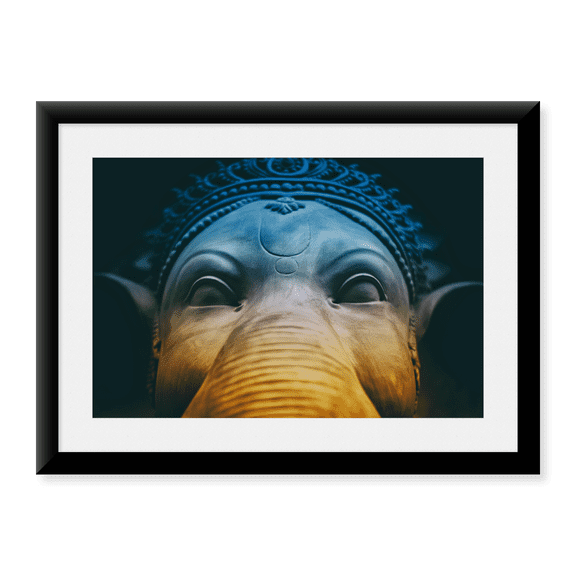Framed Art Print, Elephant Sculpture, Trust Ganesha by Artographie, 17-7/8" x 21-7/8"