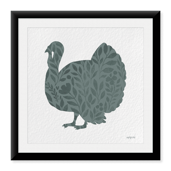 Framed Art Print, Floral Turkey by Imperfect Dust, 17-7/8" x 21-7/8"