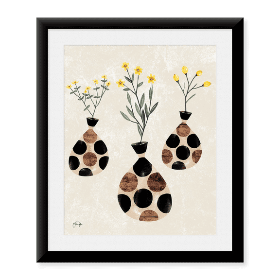 Framed Art Print, Funky Florals by Yass Naffas Designs, 17-7/8" x 21-7/8"