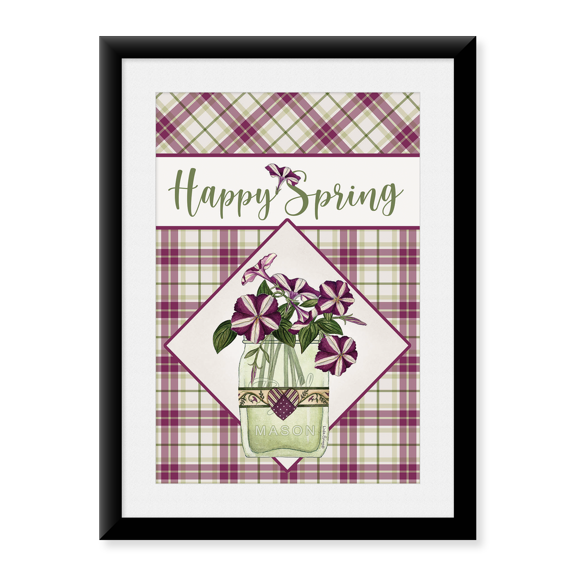 Framed Art Print, Happy Spring by Linda Spivey, 17-7/8" x 21-7/8"