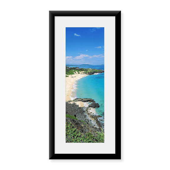 Framed Art Print, High angle view of a beach by Panoramic Images, 25-7/8" x 9-7/8"