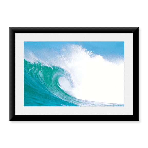 Framed Art Print, Huge Waves in Ocean by Panoramic Images, 17-7/8" x 21-7/8"
