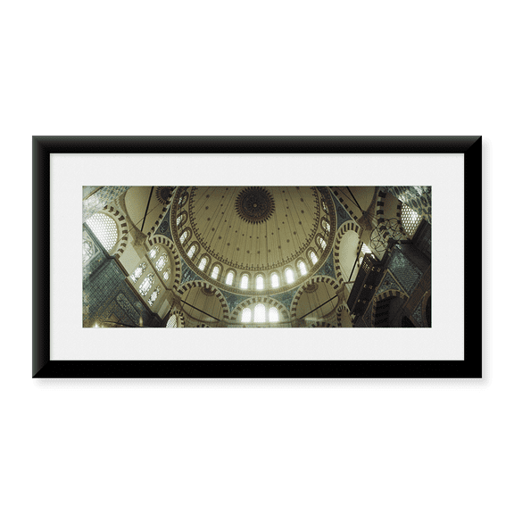Framed Art Print, Interiors of a mosque by Panoramic Images, 11-7/8" x 17-7/8"