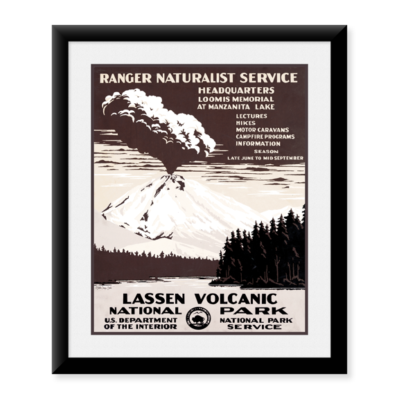 Framed Art Print, Lessen Volcanic Park by Stellar Design Studio, 17-7/8" x 21-7/8"