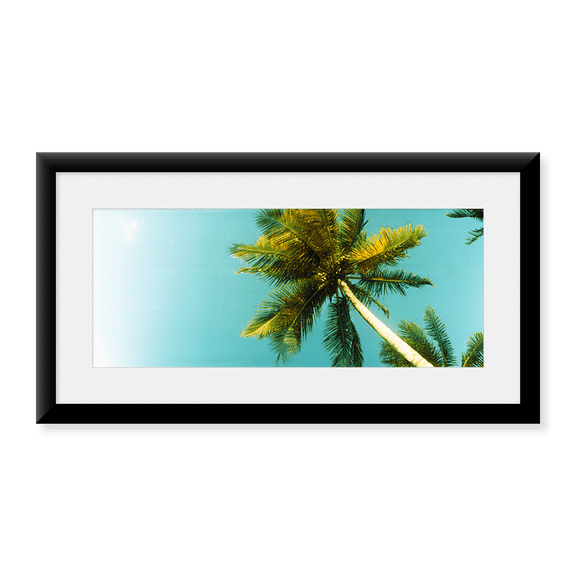Framed Art Print, Low angle view of palm tree by Panoramic Images, 11-7/8" x 17-7/8"