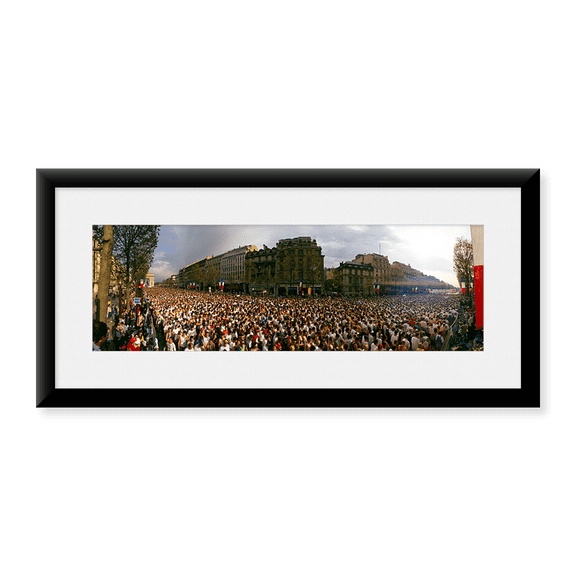 Framed Art Print, Marathon Runners by Panoramic Images, 37-7/8" x 13-7/8"