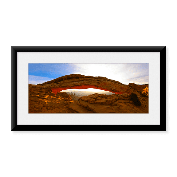 Framed Art Print, Mesa Arch glowing at sunrise by Panoramic Images, 14-3/8" x 21-7/8"