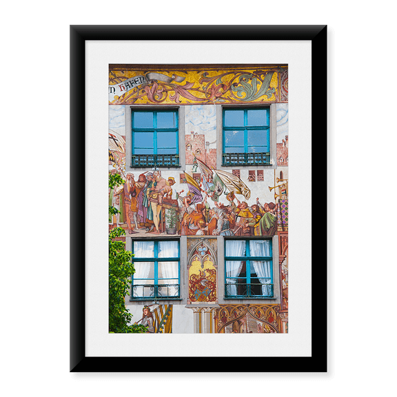 Framed Art Print, Old town painted building by Panoramic Images, 17-7/8" x 21-7/8"
