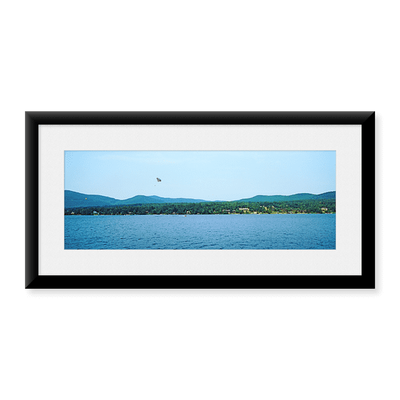 Framed Art Print, Parasailing on Lake George by Panoramic Images, 25-7/8" x 9-7/8"