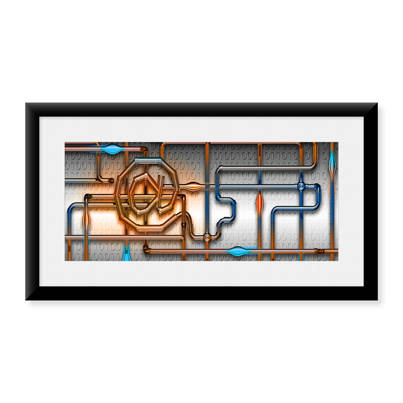 Framed Art Print, Pipe information by Panoramic Images, 11-7/8" x 17-7/8"