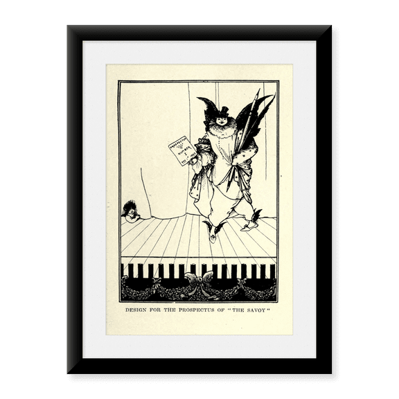Framed Art Print, Prospectus 1 by Aubrey Beardsley, 17-7/8" x 21-7/8"