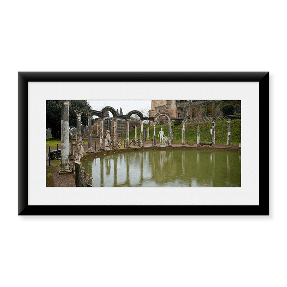 Framed Art Print, Reflecting pool in Hadrian's Villa by Panoramic Images, 14-3/8" x 21-7/8"