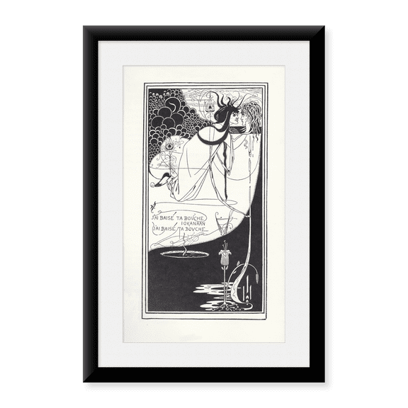 Framed Art Print, Salome - I have kissed thy mouth by Aubrey Beardsley, 17-7/8" x 21-7/8"