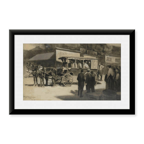 Framed Art Print, School Bus by Franky Tenney Johnson, 17-7/8" x 21-7/8"