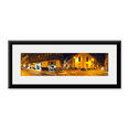 thumbnail image 1 of Framed Art Print, Shops along a street at night by Panoramic Images, 31-7/8" x 11-7/8", 1 of 3