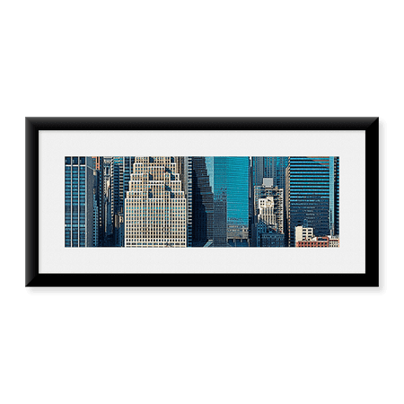 Framed Art Print, Skyscrapers in a city by Panoramic Images, 25-7/8" x 9-7/8"