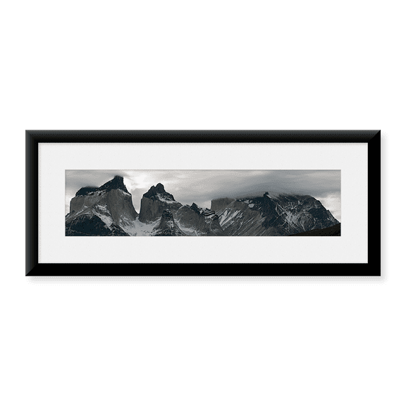 Framed Art Print, Snowcapped mountain range by Panoramic Images, 25-7/8" x 9-7/8"