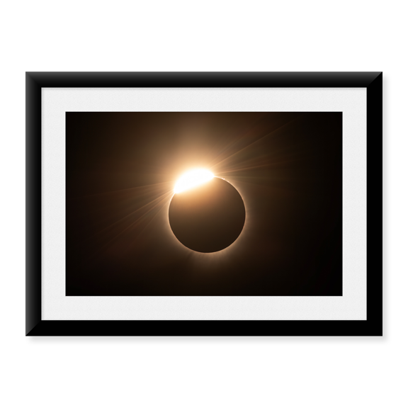 Framed Art Print, Solar Eclipse Diamond Ring by Jim Cumming, 17-7/8" x 21-7/8"