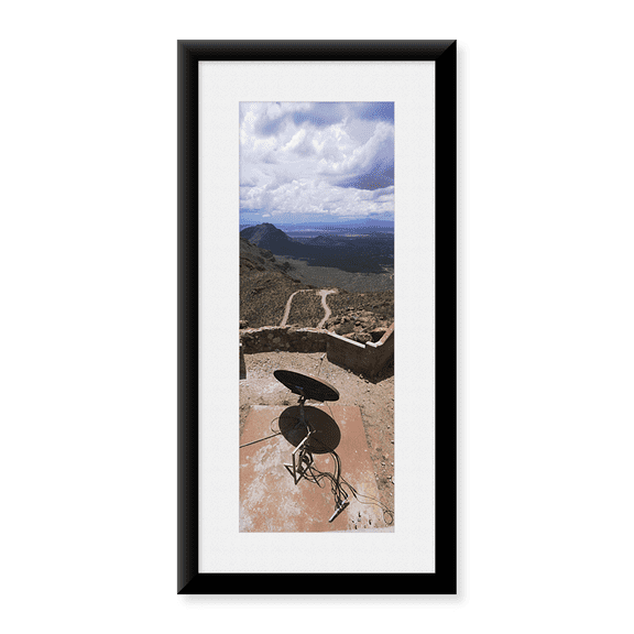 Framed Art Print, South West view towards the Old Tucson Movie Set by Panoramic Images, 25-7/8" x 9-7/8"