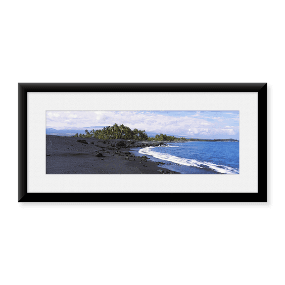 Framed Art Print, Surf on the beach by Panoramic Images, 31-7/8" x 11-7/8"