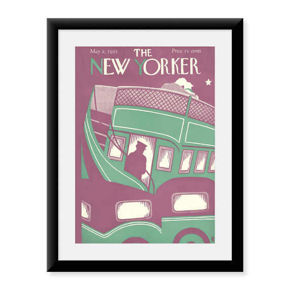 Framed Art Print, The New Yorker Cover, 2 May 1925 by Vintage Magazine Cover, 17-7/8" x 21-7/8"