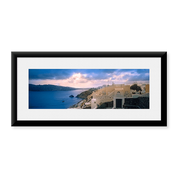 Framed Art Print, Town at the waterfront by Panoramic Images, 25-7/8" x 9-7/8"