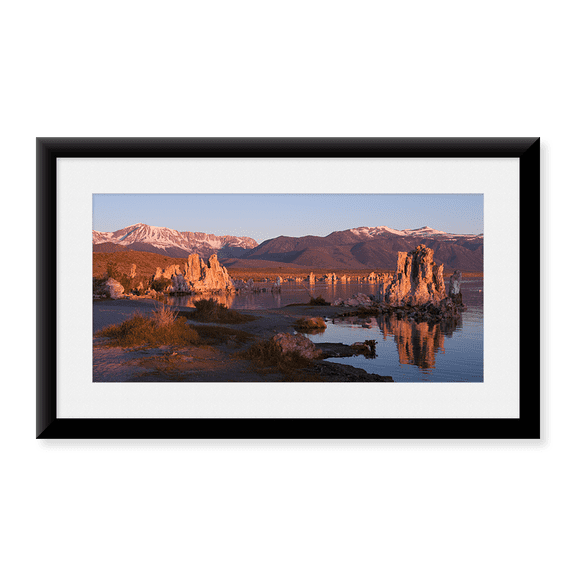 Framed Art Print, Tufa formations at Mono Lake by Panoramic Images, 14-3/8" x 21-7/8"