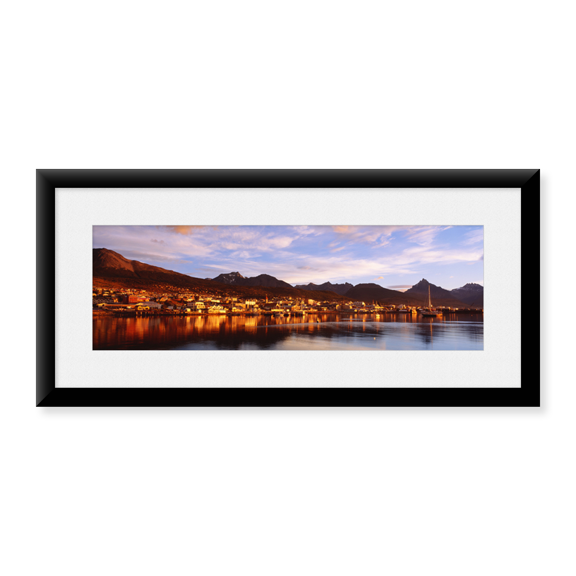 Framed Art Print, Ushuaia Tierra del Fuego Argentina by Panoramic Images, 37-7/8" x 13-7/8"