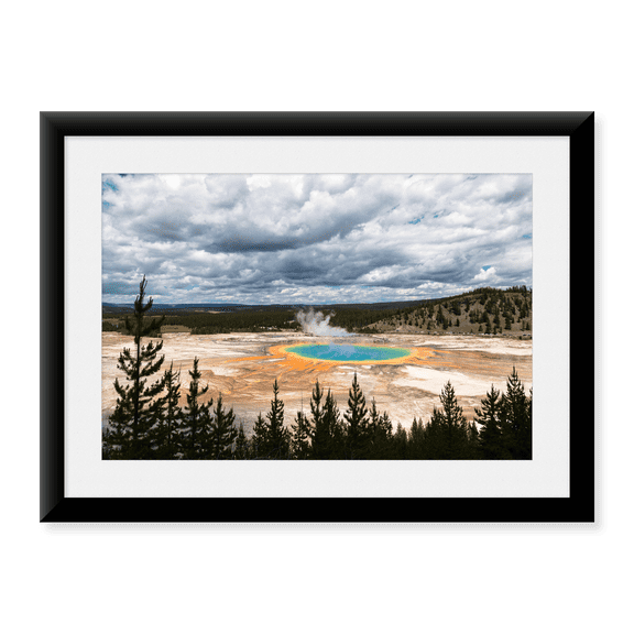 Framed Art Print, Views from the Grand Prismatic Overlook Trail, Yellowstone National Park by The Yellowstone Collection, 17-7/8" x 21-7/8"