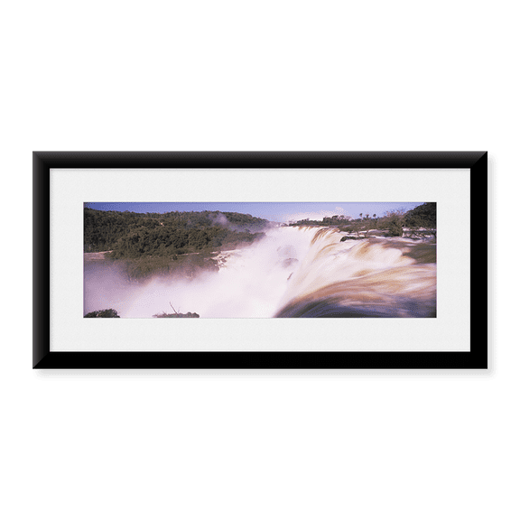Framed Art Print, Waterfall after heavy rain by Panoramic Images, 31-7/8" x 11-7/8"
