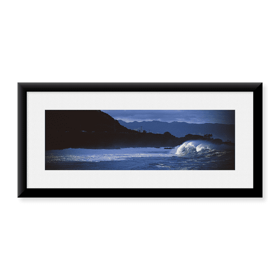 Framed Art Print, Waves in the Pacific ocean by Panoramic Images, 25-7/8" x 9-7/8"