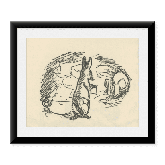 Framed Art Print, Winnie-the-Pooh 1926 - The South End of Pooh by Ernest H Shepard, 17-7/8" x 21-7/8"