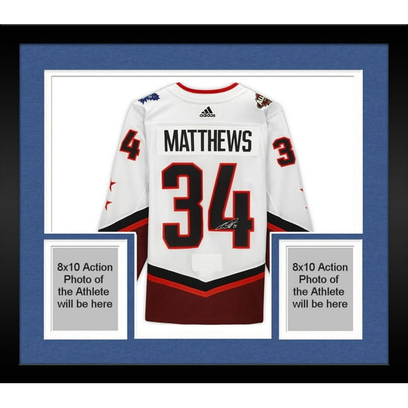 Framed Auston Matthews Autographed 2022 NHL All-Star Game White Adidas Authentic Jersey - Fanatics Authentic Certified