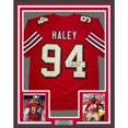 thumbnail image 1 of Framed Autographed/Signed Charles Haley 35x39 San Francisco Red Alternate Football Jersey JSA COA, 1 of 2