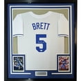 thumbnail image 1 of Framed Autographed/Signed George Brett 35x39 Kansas City White Baseball Jersey JSA COA, 1 of 2