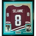 thumbnail image 1 of Framed Autographed/Signed Teemu Selanne 35x39 Anaheim Maroon Retro Hockey Jersey JSA COA, 1 of 2