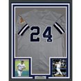 Framed Autographed/Signed Tino Martinez 35x39 New York Grey Baseball