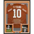 thumbnail image 1 of Framed Autographed/Signed Vince Young 35x39 Texas Orange Stat College Football Jersey JSA COA, 1 of 2