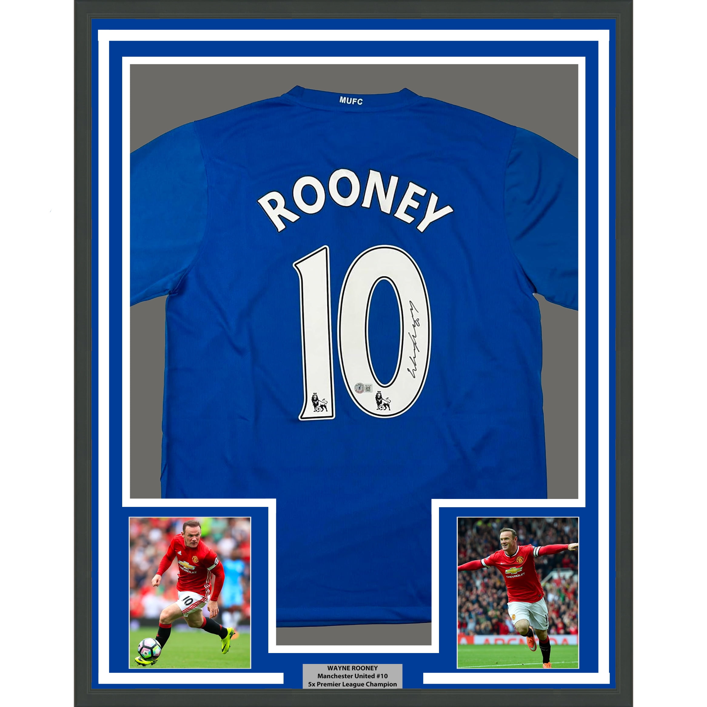 Framed Autographed/Signed Wayne Rooney 35x39 Manchester United