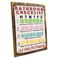 thumbnail image 1 of Framed Bathroom Checklist 9"x12" Metal Sign, Wall Decor for Mancave, Den, or Gameroom, Hand-Crafted from reclaimed materials, 1 of 3