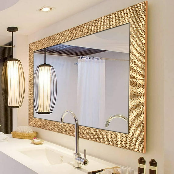 Framed Bathroom Mirrors for Wall (Rose Gold, 40''x24'')