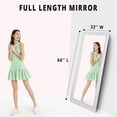 thumbnail image 1 of Naomi Home Framed Beveled Full Length Leaner Mirror, Oversized Standing or Wall Mirror for Bedroom & Dressing Area, White Finish, 1 of 12